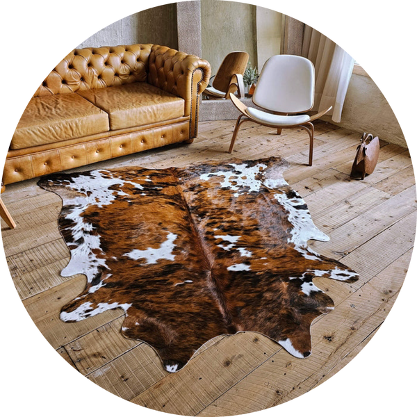 Tricolor Cowhide Rugs