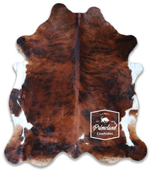 Light Brindle Tricolor Cowhide Rug