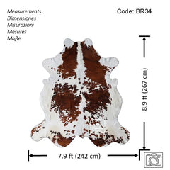 Tricolor Cowhide Rug