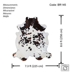 Tricolor Cowhide Rug