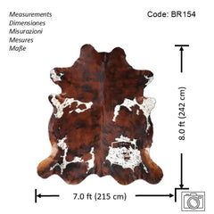 Exotic Tricolor Cowhide Rug