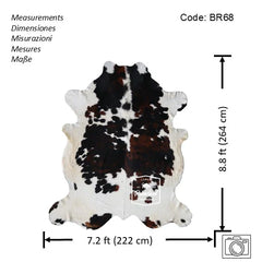 Tricolor Cowhide Rug