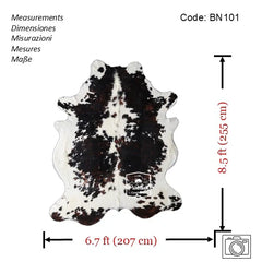 Tricolor Cowhide Rug