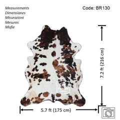 Tricolor Cowhide Rug