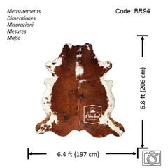 Tricolor Cowhide Rug