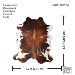 Tricolor Cowhide Rug