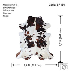 Tricolor Cowhide Rug