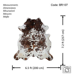 Tricolor Cowhide Rug