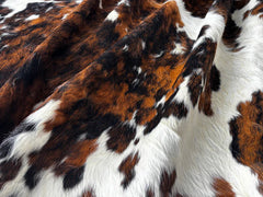 Exotic Tricolor Cowhide Rug